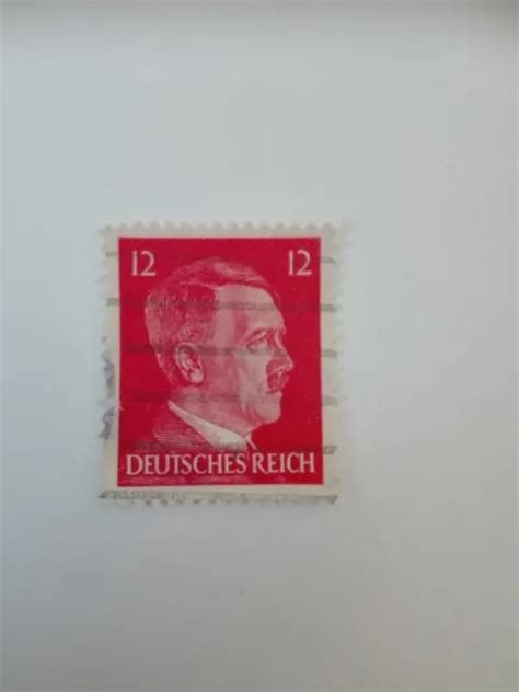 BRIEFMARKE DEUTSCHES REICH 12 Pfennig Adolf Hitler Gestempelt EUR