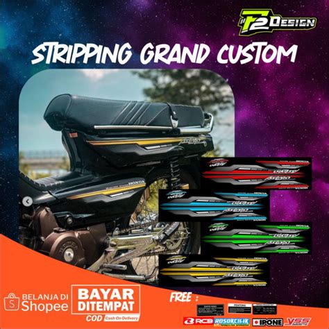 Jual STRIPING STICKER LIST LES POLET BODY MOTOR HONDA ASTREA GRAND