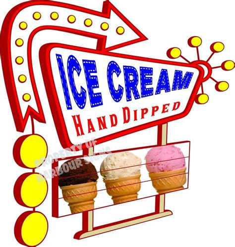 Ice Cream Decal 14 Hand Dipped Concession Food Truck Cart Vinyl Menu