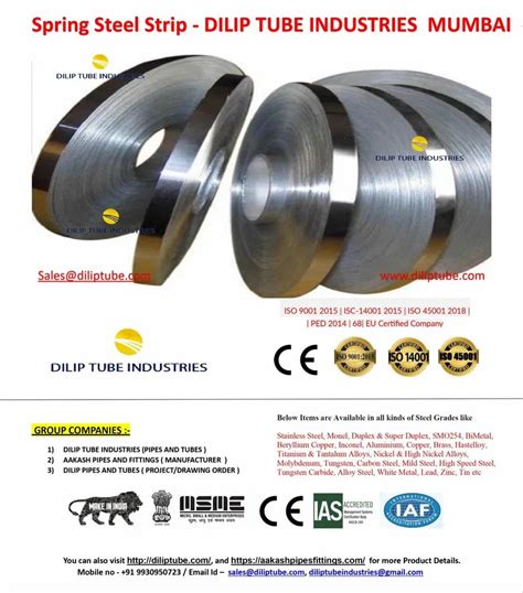 Cold Rolled Spring Steel Strip For Automobile Industry At 120 Kg In