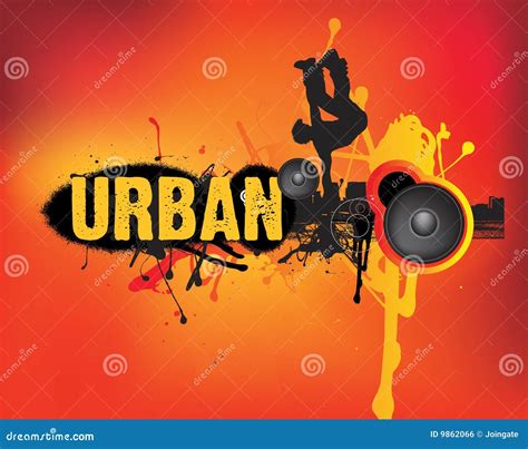 Urban Music Dance On Orange Royalty Free Stock Image Image 9862066