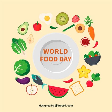 Free Vector World Food Day Background