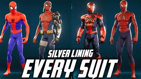 Spider Man Ps4 Every Suit In The Silver Lining Dlc Gameplay Spider