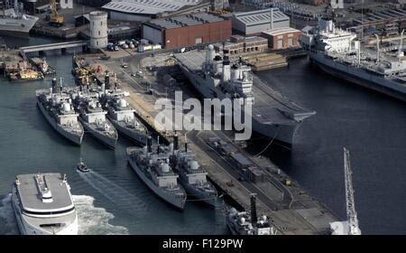 Dock Buildings in Portsmouth Royal Navy Dockyard Hampshire UK Stock ...