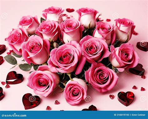 Pink Roses Full Of Love And Affection For Women Stock Image Image Of