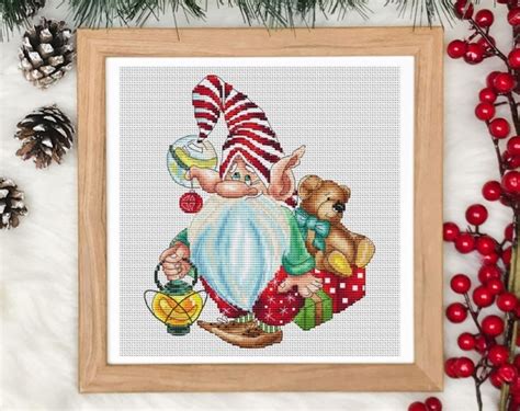 Christmas Gnome 1 Cross Stitch Pattern Code KPX 090 KsPatternsXstitch