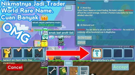 Mejual World Rare Name Only Dapat Cuan Banyak Omg Growtopia Profit