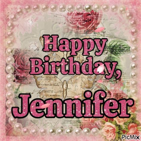 Happy Birthday Jennifer Free Animated  Picmix