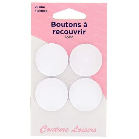 Boutons à recouvrir nylon 29 mm X4