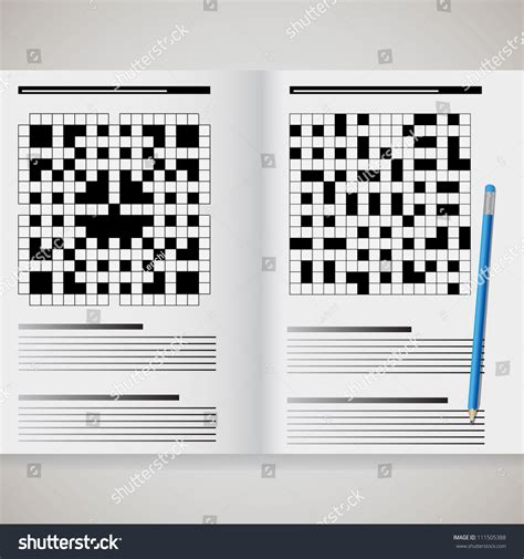 Pencil Crossword Puzzles Stock Illustration 111505388 Shutterstock