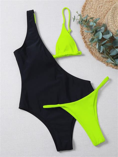 SHEIN X sofia suescun SHEIN Swim SXY 3 piezas bañador bikini triángulo