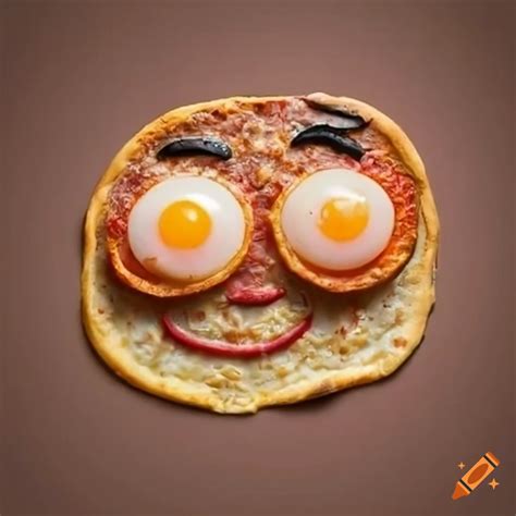 Pizza Snake With Fried Egg Eyes On Craiyon