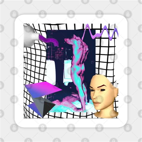 Peeing Naked In Public Bathrooms Model Magnet TeePublic