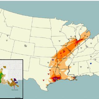 Hurricane Ike ’ s storm path by rainfall. Five universities (red) were ...