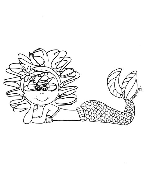 Silly Sally mermaid Coloring Page - Etsy