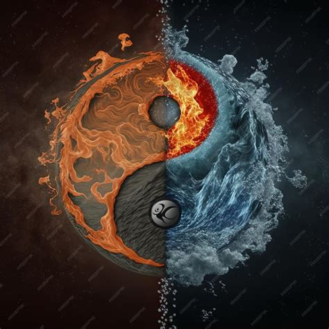 Sonhar Com Fogo E Agua - Yin e yang feitos de fogo e água. símbolo de harmonia | Foto Premium