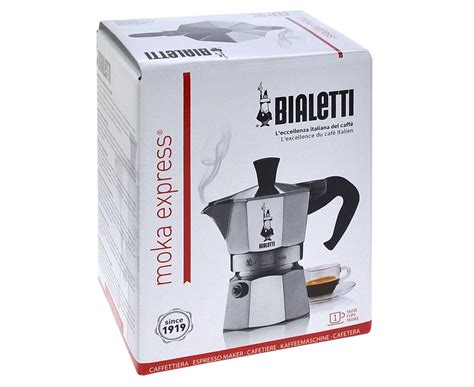 Bialetti Cup Moka Express Stovetop Espresso Coffee Maker Silver