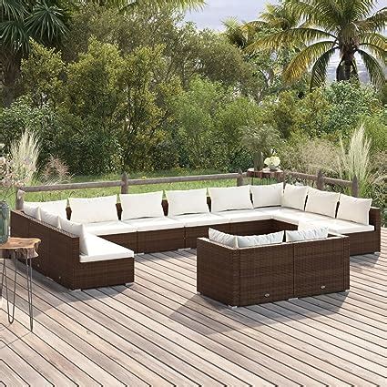 Gecheer Tlg Garten Lounge Set Mit Kissen Polyrattan Gartenm Bel Set