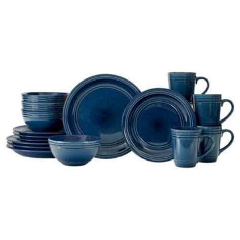 Baum Allure 16 Piece Dinnerware Set In Blue 16 Piece Kroger