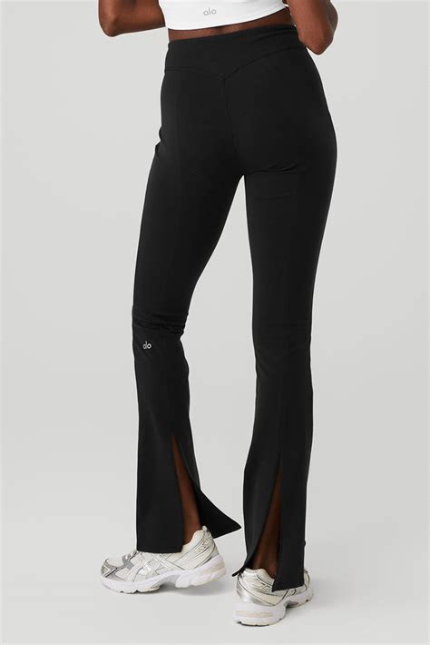 Airbrush High Waist Kick Back Legging Black Alo Yoga