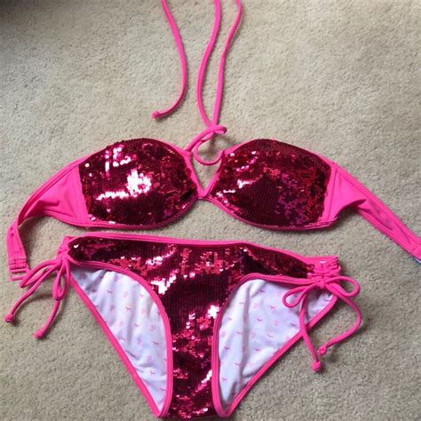 PINK Victoria S Secret Swim Sequin Bikini Poshmark
