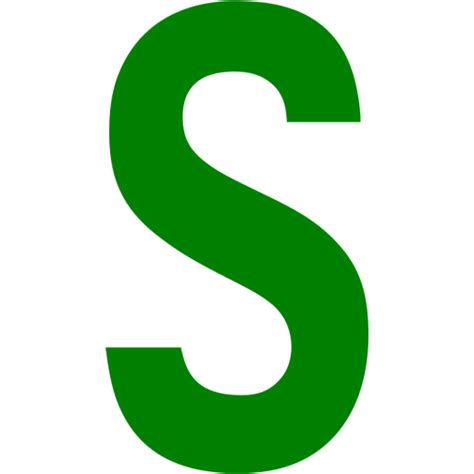 The Letter S In Green