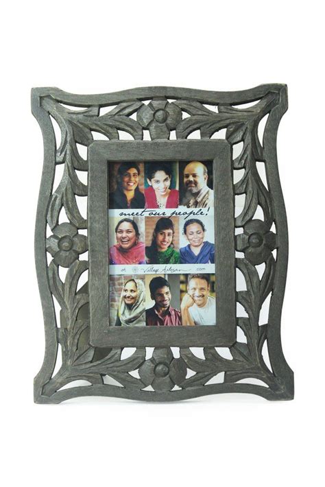 Hand Carved Mango Wood Frame 2 265x217cm Fits 4x6 Photo Hand