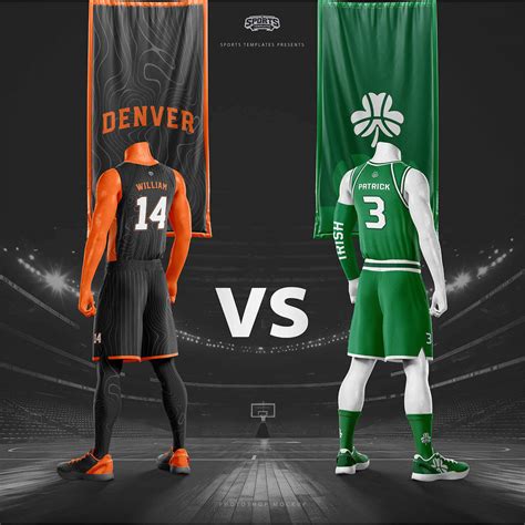 Basketball uniform team vs team mockup – Sports Templates
