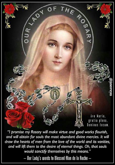 Mother Mary Praying The Rosary