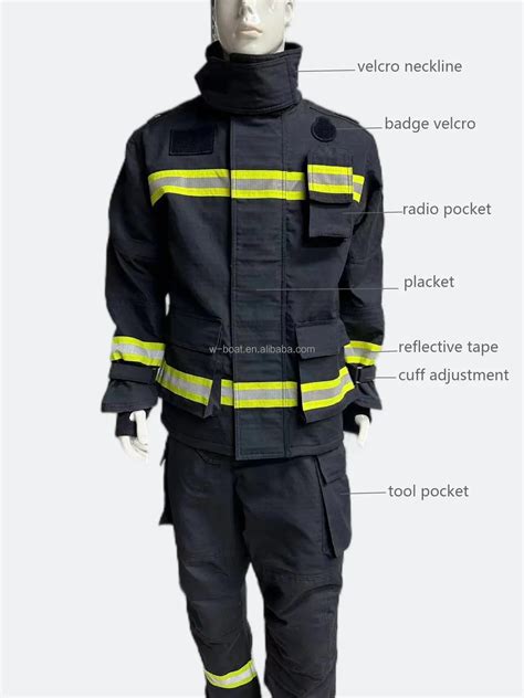 Firemen Firefighting Fire Resistant Coverall Reflective Flame Retardant