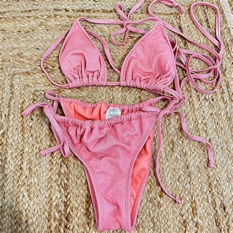 Wild Fable Bikini Sparkly Pink Depop