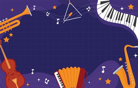 Jazz Festival Background with Music Instrument 4954575 Vector Art at ...