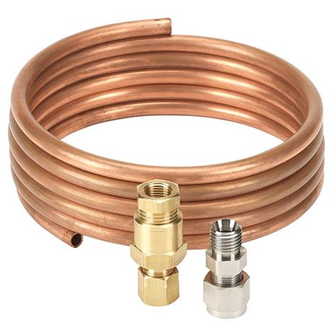 Glowshift Replacement 6 Copper Hose With Compression Fittings