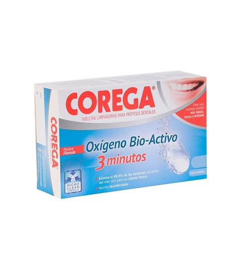 Corega Oxigeno Bio Activo Limpieza Protesis Dental Tabletas