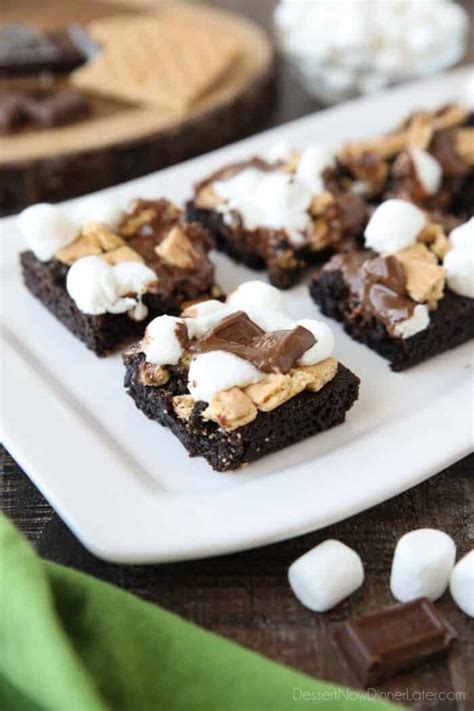 S Mores Brownies Easy Recipe Dessert Now Dinner Later