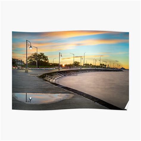 Lake Pontchartrain At Sunset Poster By Chasethislight Redbubble