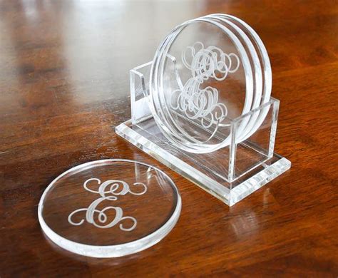 Personalized Acrylic Coasters Laser Engraved Ideas Laser Art Cnc