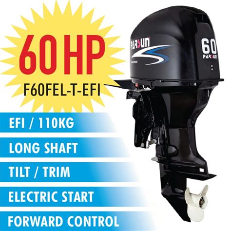 60HP EFI PARSUN OUTBOARD MOTOR 4 Stroke Long Shaft Electric Start