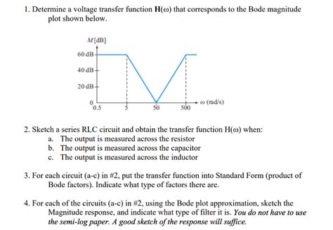 Solved Determine A Voltage Transfer Function H Co That Chegg