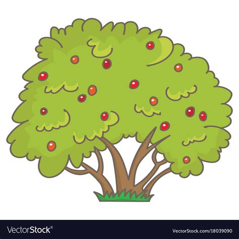 Shrub With Berries Royalty Free Vector Image Vectorstock