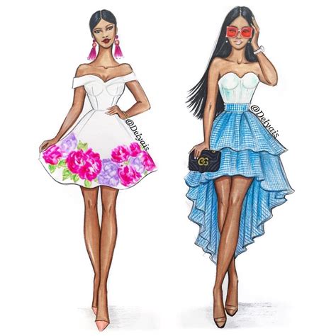 Summer Outfi Fashion Drawing Dresses Fashion Illustration Dresses