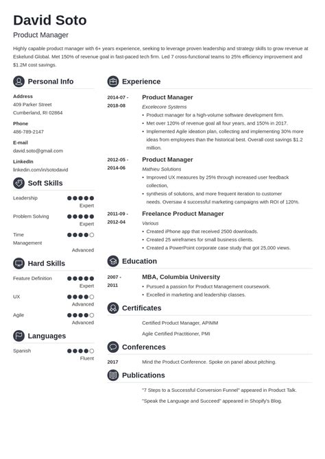 Product Manager Resume Examples 2024 Guide Artofit