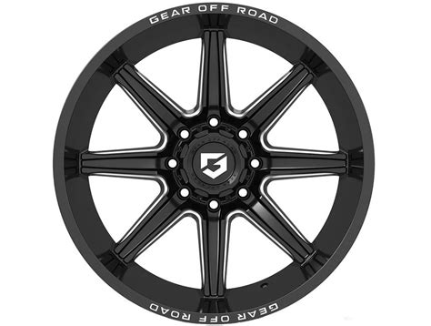 Gear Off Road Milled Gloss Black Ridge Wheels Realtruck