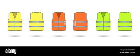 Gilets De S Curit Jaunes Orange Et Verts Avec Bandes R Fl Chissantes