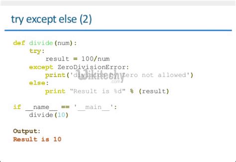 Python Tutorial Python Exception Python Exception Handling By