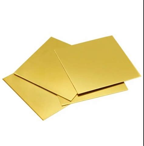 Ready To Move Rectangular Brass Sheet Grade C26000 Thickness 0 5