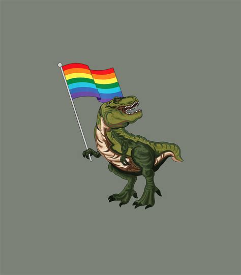 Pride Dinosaur Lgbt Gay Lesbian Transgender Trans Nonbinary Digital Art