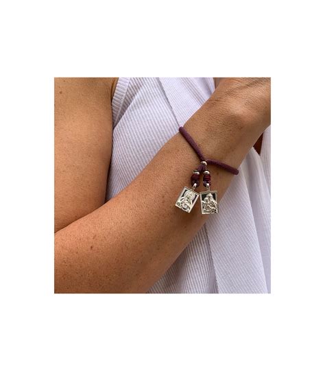 Pulsera Escapulario Doble Personalizable X Mm