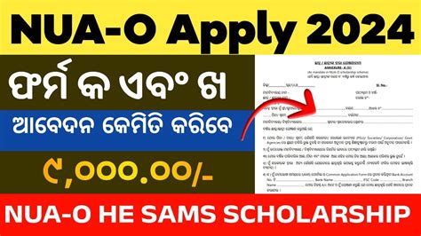 Apply Nua O Nua O Scholarship Apply Offline Form Nua O