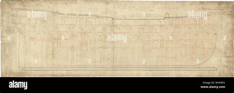 English Plan Of A 98 Gun Ship Of The Line The Three Ships Built To This Design Include